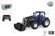 Kids Globe Farming RC Tractor 2.4GHZ light and front loader blue 27 cm 510315