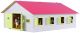 Kids Globe Horse stable Wood Pink 1:24 with 7 Boxes 610189