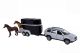Kids Globe Mitsubishi with horse trailer die cast pink 27cm 520124