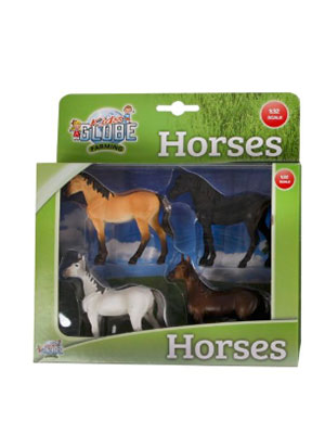 Kids Globe Horses 4 horses 1:32 2ass 570199
