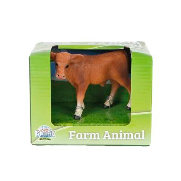 Kids Globe Farming Animal figure cow brown 7-8cm 570448