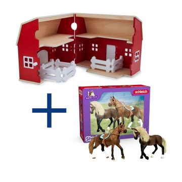 Schleich Bundle #2 Farm World Wooden Farmhouse 42602 + Horse Club Paso Peruano Starter Set 42738