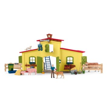 Schleich Farm World Large Stable with Animals and Accessories 42605