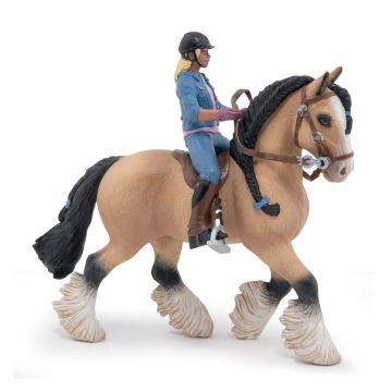 Papo Horses Tinker and her young riding girl 51572