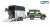 Bruder Landrover Defender met Paardentrailer 02592