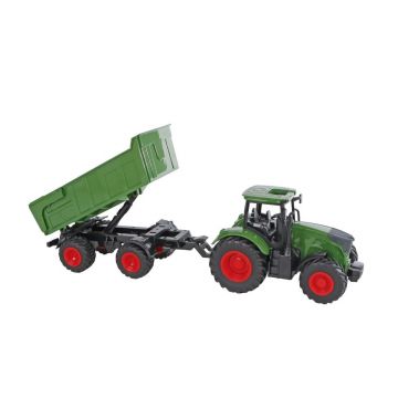 Kids Globe Farming Tractor with trailer green 41 cm 540520