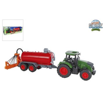 Kids Globe Farming Tractor with liquid manure tank green/red 49cm 540521