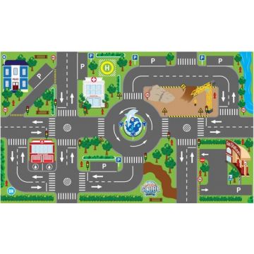 Kids Globe Traffic carpet with led lights 570271 