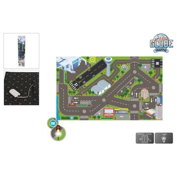 Kids Globe Traffic Trafficcover with airport and LED lights 570345