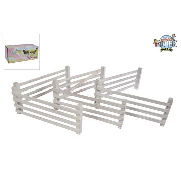 Kids Globe 6 wooden fences 1:24 white 510229