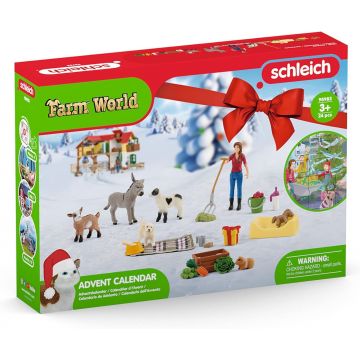 Schleich 98983 Farm World Adventskalender 2023 FR-IT, ab 3 Jahren, Farm World - Set, 24-teilig …