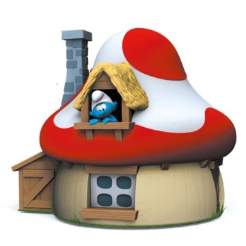 Plastoy Smurfs The Mushroom House Money Box 080201