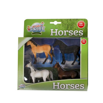 Kids Globe Horses 4 horses 1:32 2ass 570199
