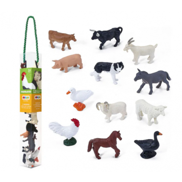 Mojo Farmland mini farm animals 12st 380053