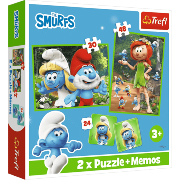 Smurfs Have Fun 2-in-1 Puzzles + Memory Game – TREFL