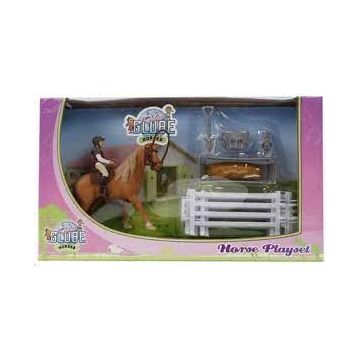 Kids Globe playset horse with rider and accessories 640073
