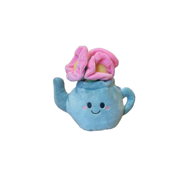 Take me home plant pluche theepot Blauw 18 cm 660672