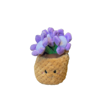 Take me home plant pluche bloemenmand Lila 18 cm 660671