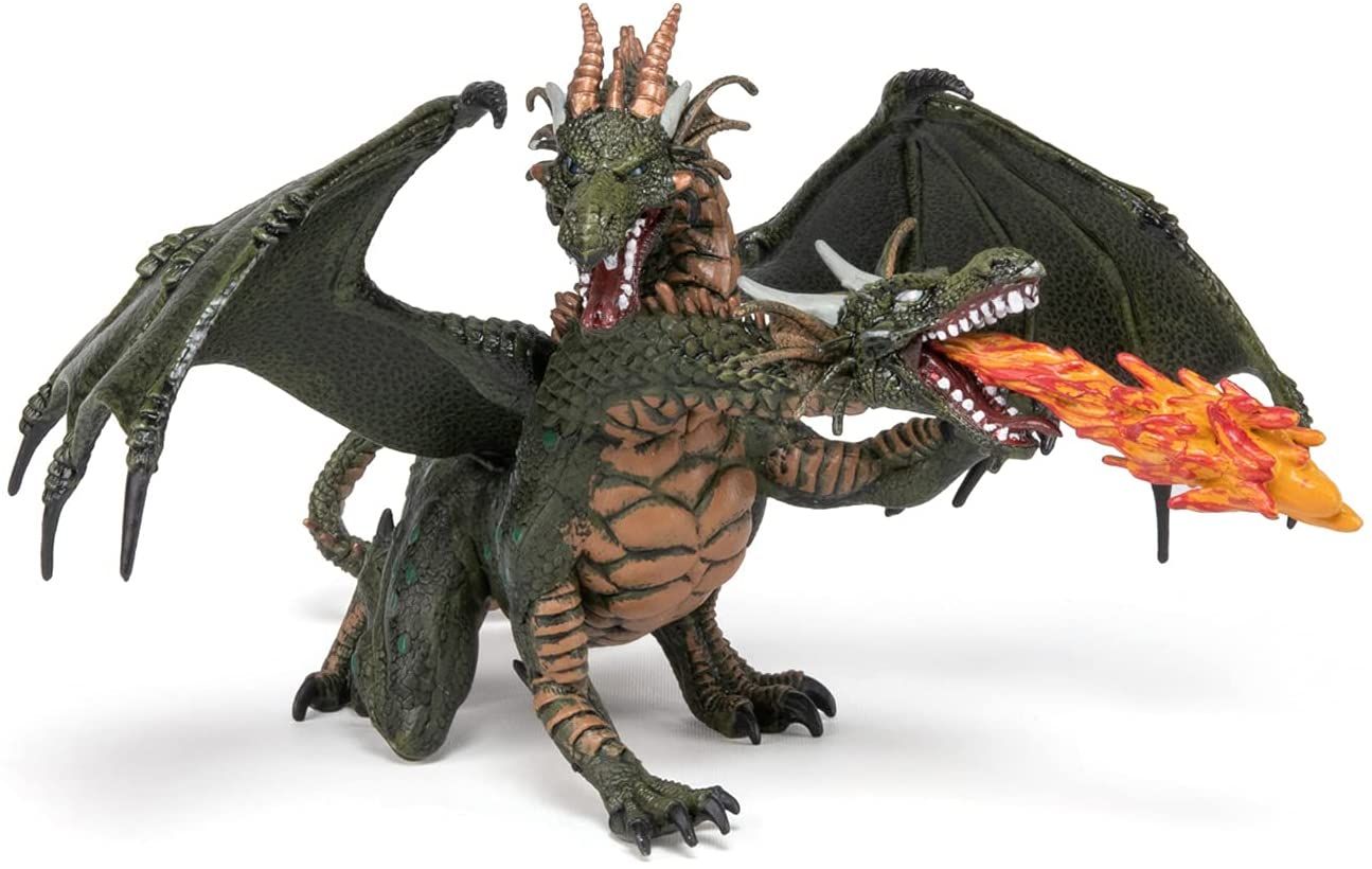 フルアクション 新品未開封『ドラゴン』神話空想モンスターフィギュア PAPO Papo Fantasy & Heroes Two headed dragon 36019