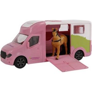 Kids Globe Anemone horse truck die cast light sound pink 20cm 510212