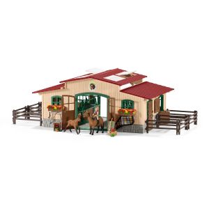 Schleich 42195 Stable with horses and accessories