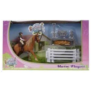 Kids Globe playset horse with rider and accessories 640073