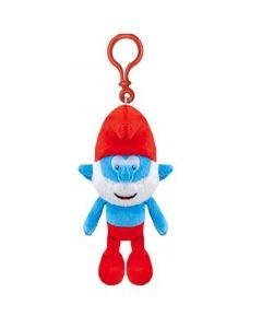 Plush smurf with clip - Big smurf - 12 cm