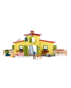 Schleich Farm World Large Farm with Animals and Accessories 42605