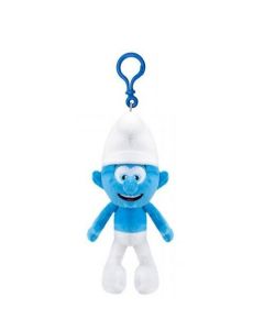 Plush smurf with clip - Classic smurf - 12 cm
