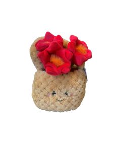 Take me home plant pluche bloemenmand Rood 18 cm 660671