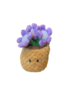 Take me home plant pluche bloemenmand Lila 18 cm 660671