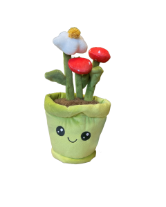 Take me home plant pluche aardbeienplant Groen 23 cm 660662